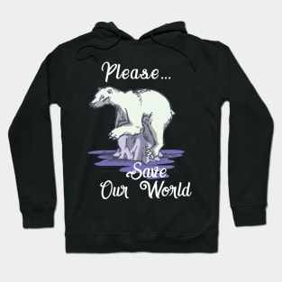 Earth Day T Shirt Polar Bear Environment Save Arctic Bears Hoodie